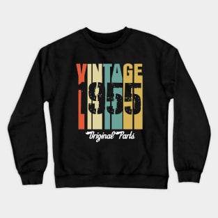 Vintage 1955 Original Parts Retro Vintage Birthday Gifts 65s Crewneck Sweatshirt